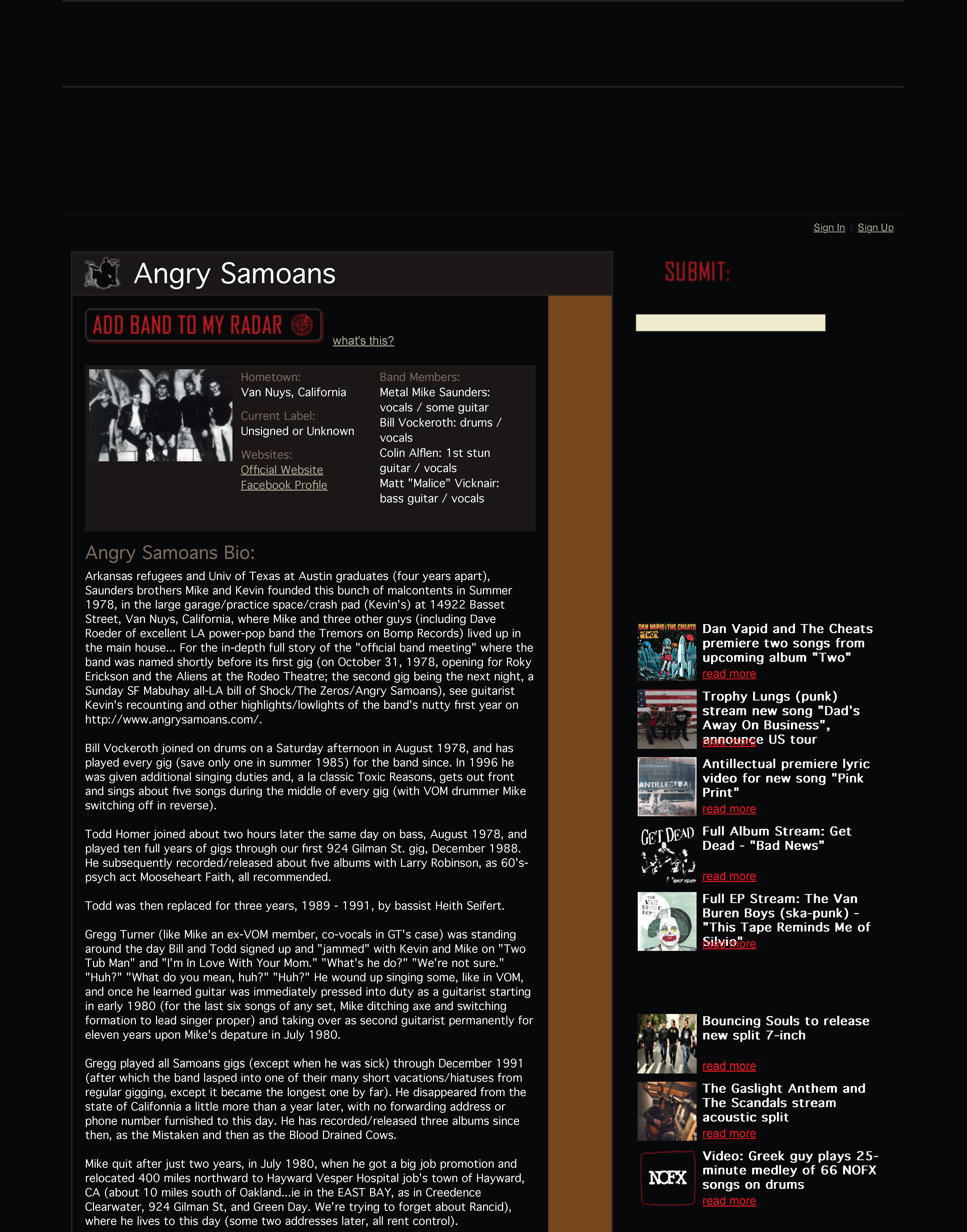 ./2010 - Mike's History from MySpace - Angry Samoans - Dying Scene_Page_1.png